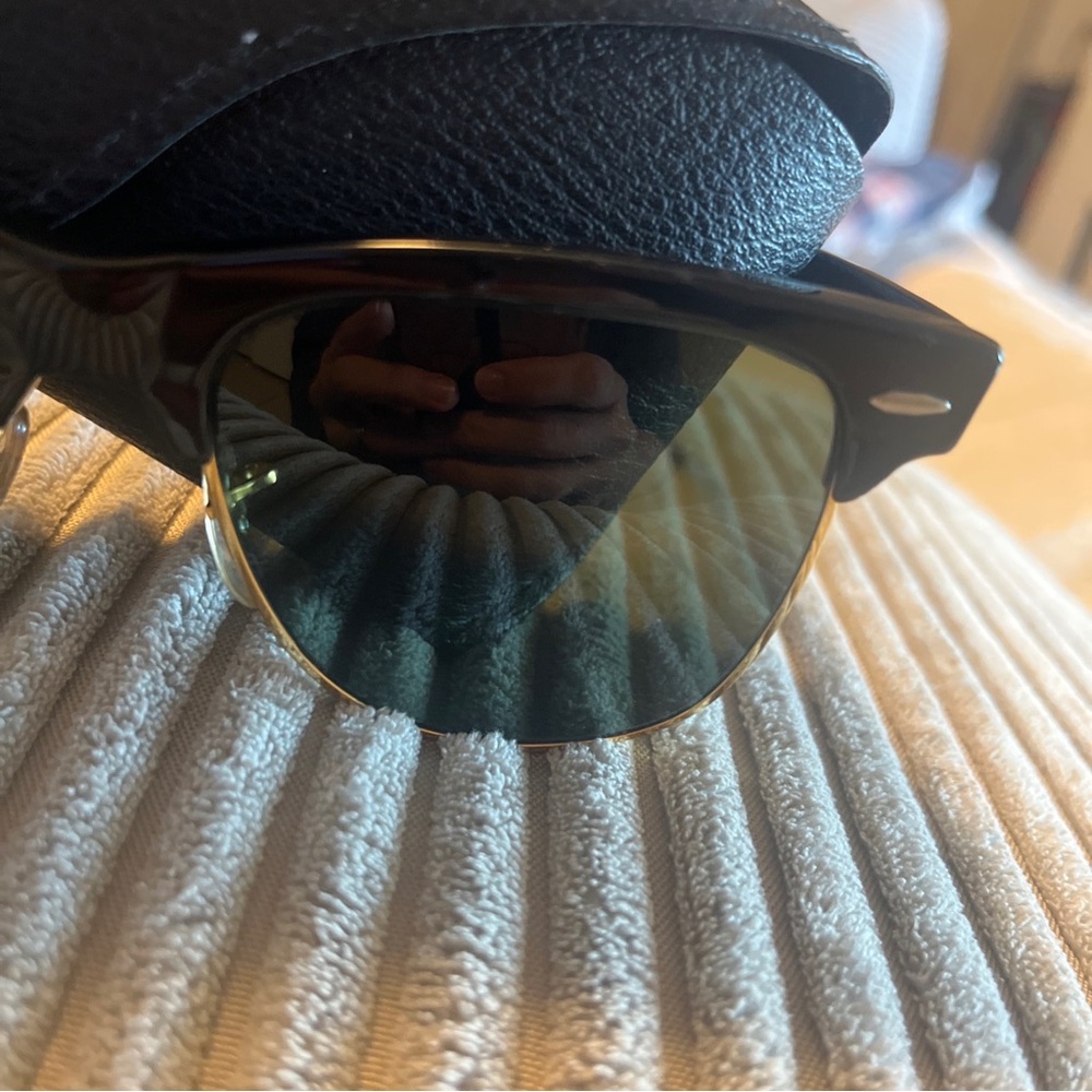 54MM VINTAGE B&L RAY BAN GOLD/BLACK EBONY G15 UV WAYFARER MAX SUNGLASSES - Picture 3 of 7